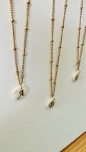 Load image into Gallery viewer, Mother of Pearl Initial Necklaces