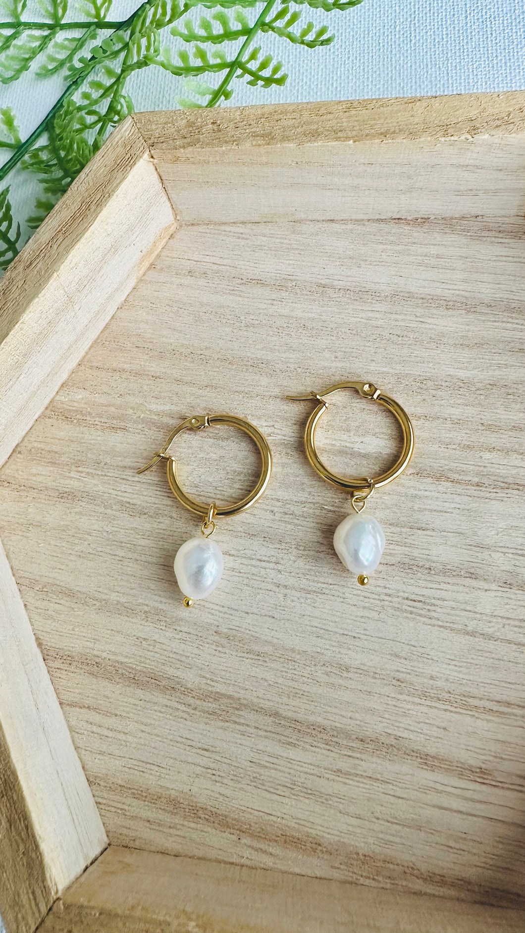 Freshwater Pearl Hoops