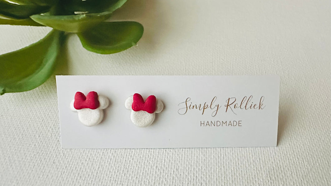Christmas Minnie Studs