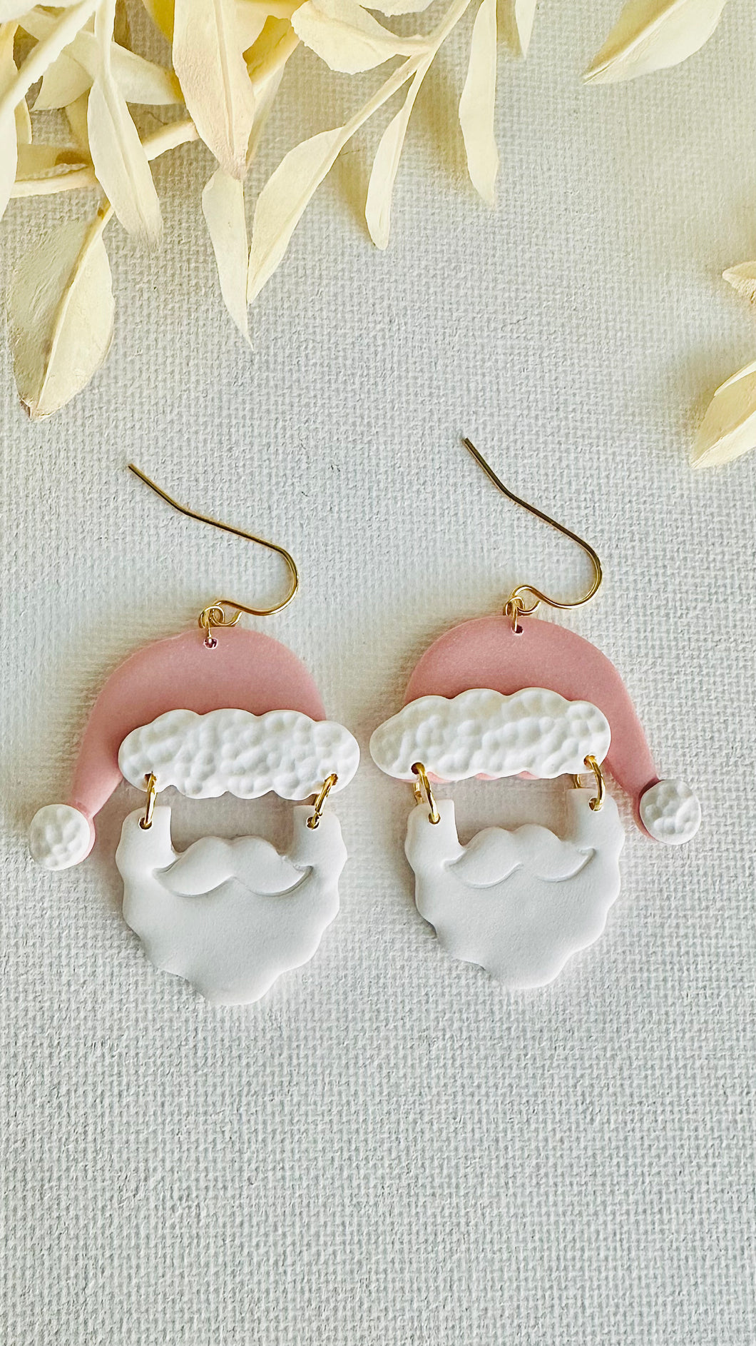 Pink Santa Dangles