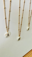 Load image into Gallery viewer, Mother of Pearl Initial Necklaces
