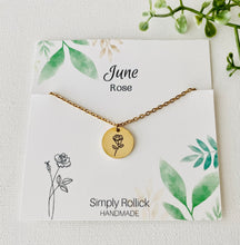 Load image into Gallery viewer, Birth Flower Necklaces
